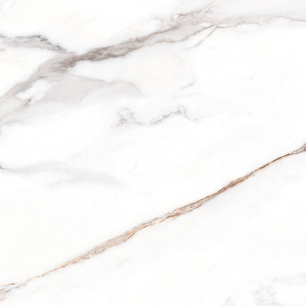Sirenflow Gold Marble Effect Matt Porcelain Wall & Floor Tile 60x60cm