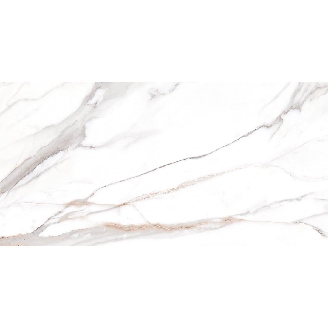 Sirenflow Gold Marble Effect Polished Porcelain Wall & Floor Tile 60x120cm - TILES Paradise