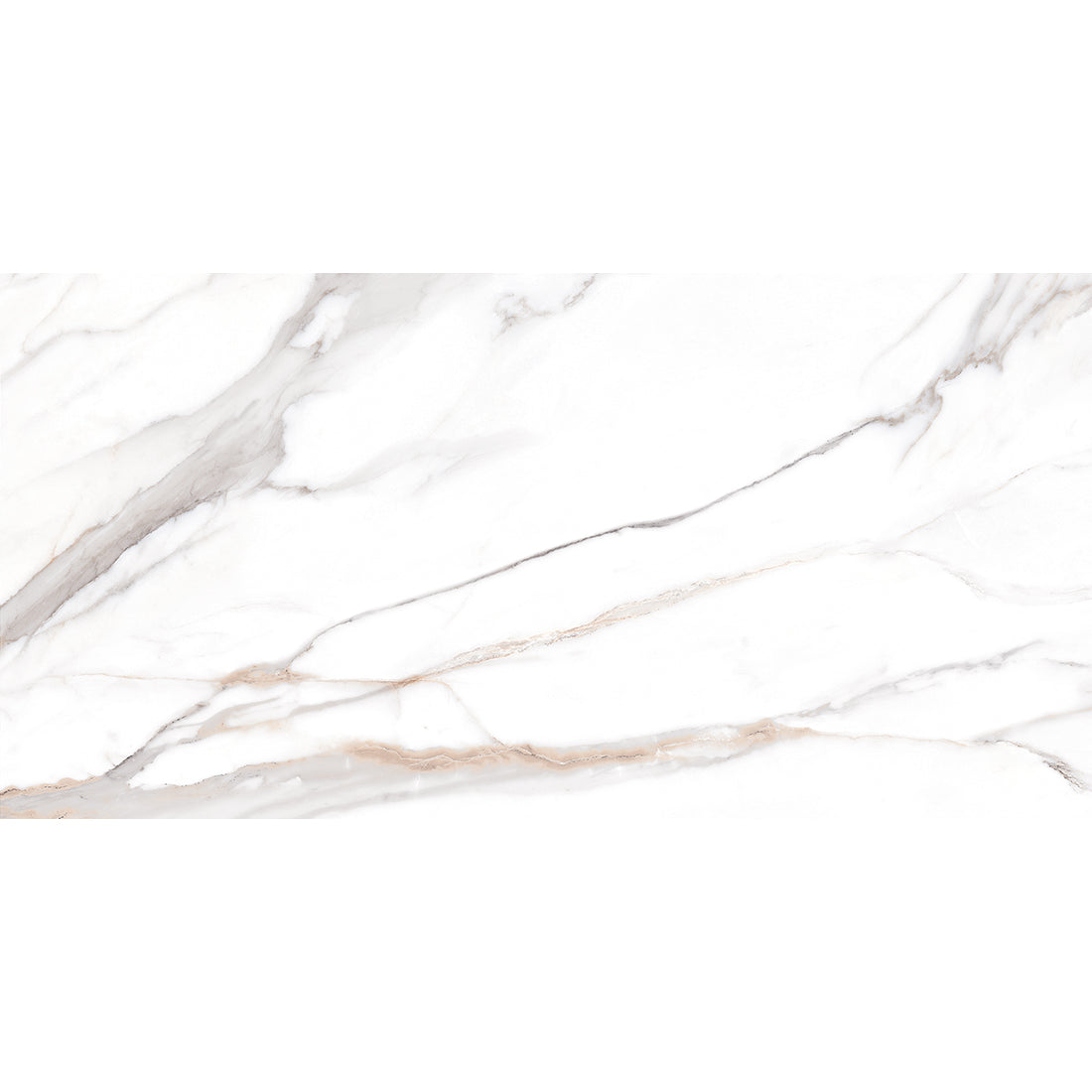 Sirenflow Gold Marble Effect Polished Porcelain Tile 60x120cm