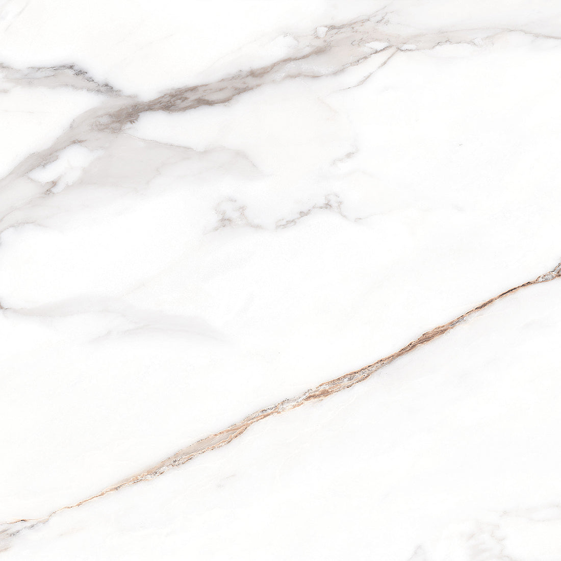 Sirenflow Gold Marble Effect Matt Porcelain Tile 60x60cm