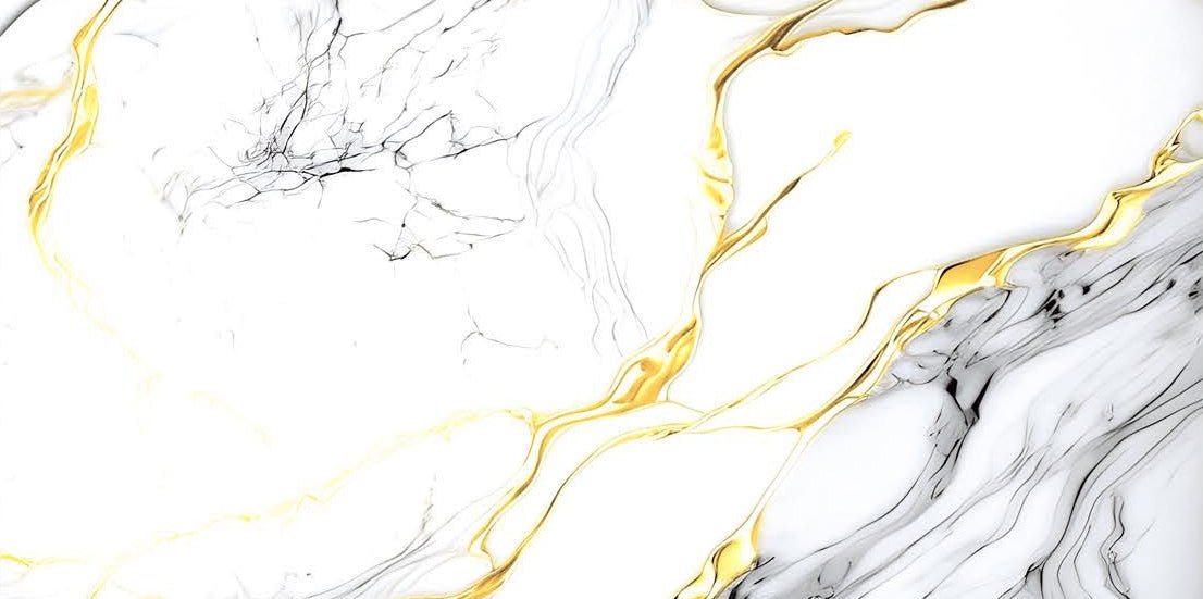 Sky Gold Marble Effect Polished Porcelain 60x120cm Wall and Floor Tile - TILES Paradise