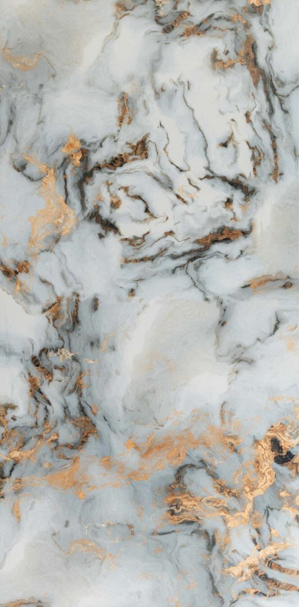 Sky Gold & White Marble Effect Polished Porcelain Tile 60x120cm - TILES Paradise