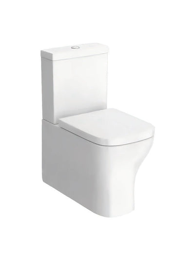 Soft Square Rimless Comfort Height Close Coupled Toilet Fully Enclosed with Soft Close Seat – SORENA Range - TILES Paradise