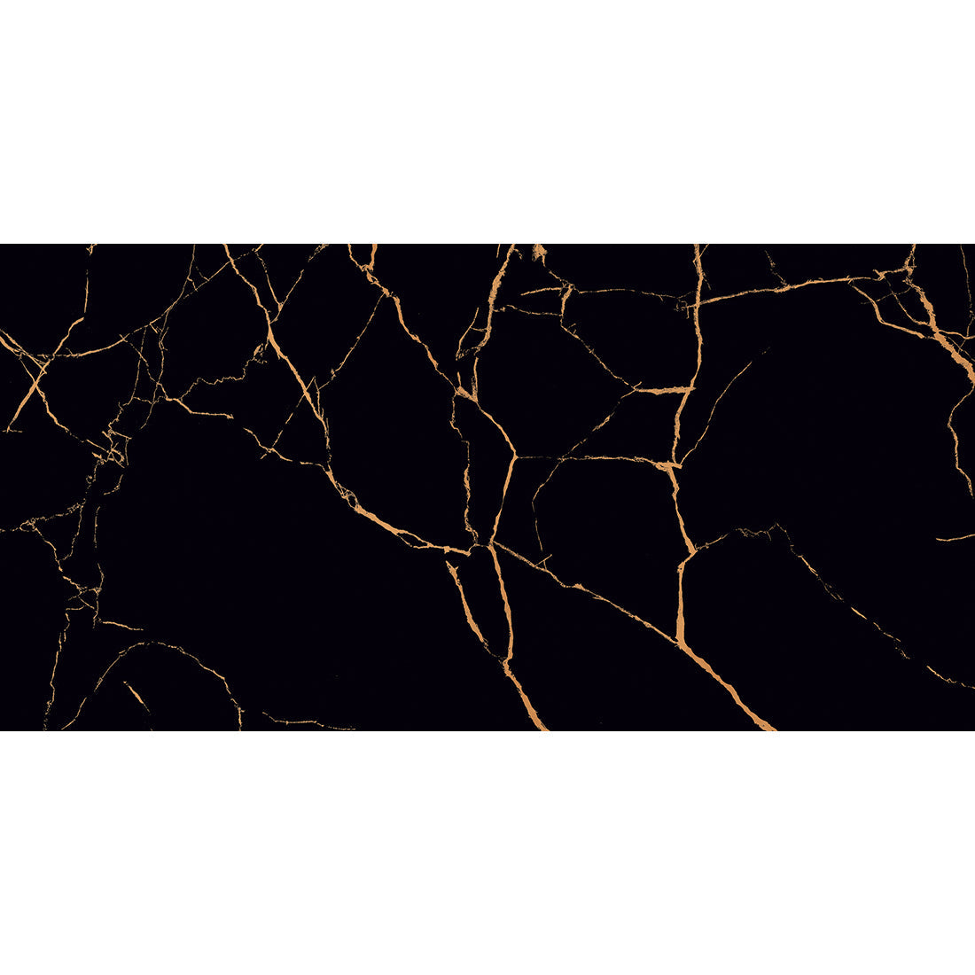 Epitome Black & Gold High Gloss Porcelain 60x120cm Kitchen Bathroom Wall & Floor Tile