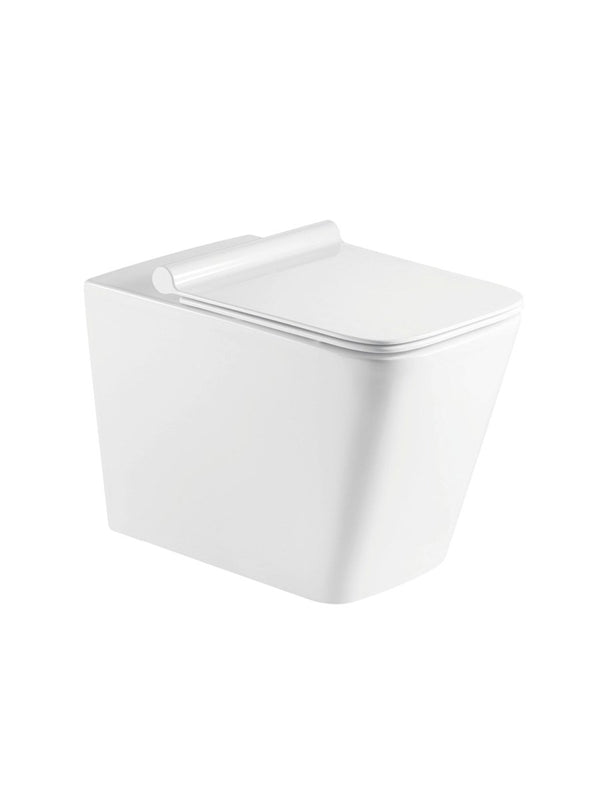 Square Rimless Back to Wall Toilet with Soft Close Seat – KAVARO Range