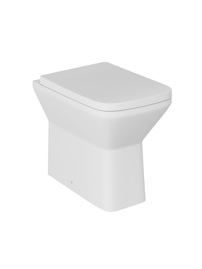 Square Rimless Back to Wall Toilet with Soft Close Seat – VELARO Range - TILES Paradise