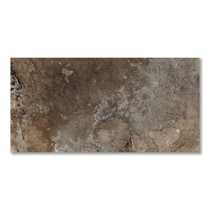 Hekla Magma Rustic Brown Slate Effect Matt Porcelain 60x120cm Wall & Floor Tile