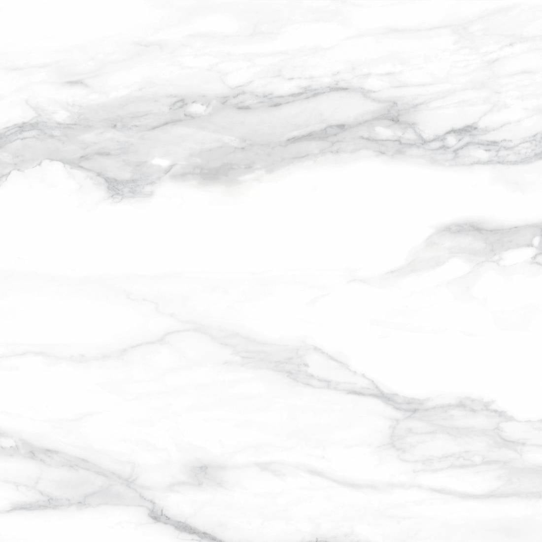 Statuario Carrara White Polished Marble Effect Porcelain 60x60cm Wall and Floor Tile - TILES Paradise