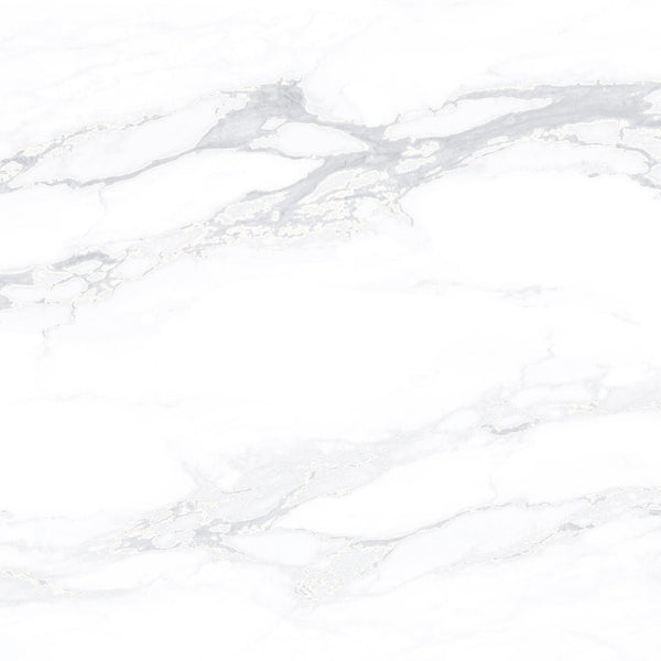 Statuario Glacier White Marble Effect Matt Porcelain Wall & Floor Tile 60x60cm