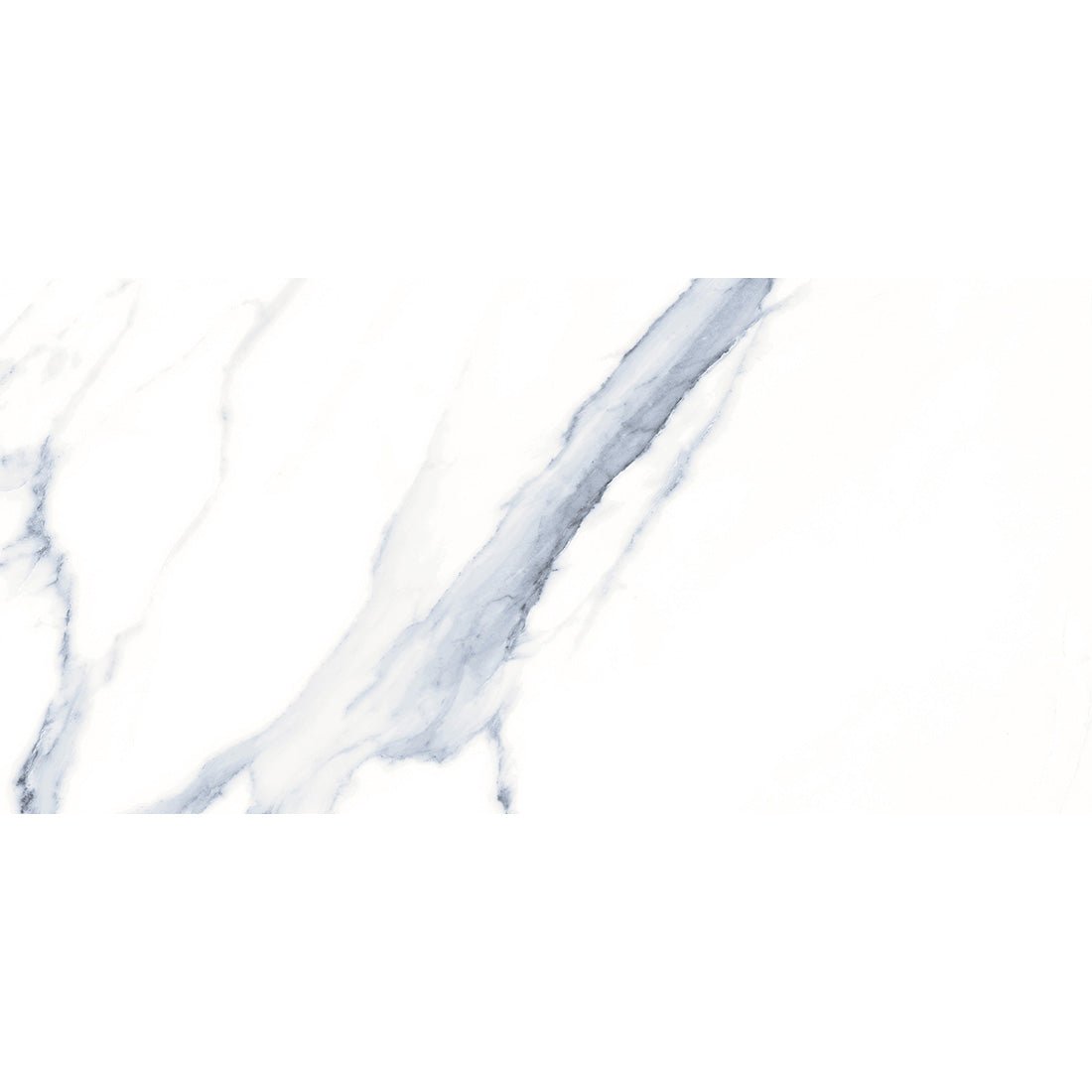 Statuario Mercury Blue Marble Effect Polished 30x60cm Porcelain Wall & Floor Tile - TILES Paradise