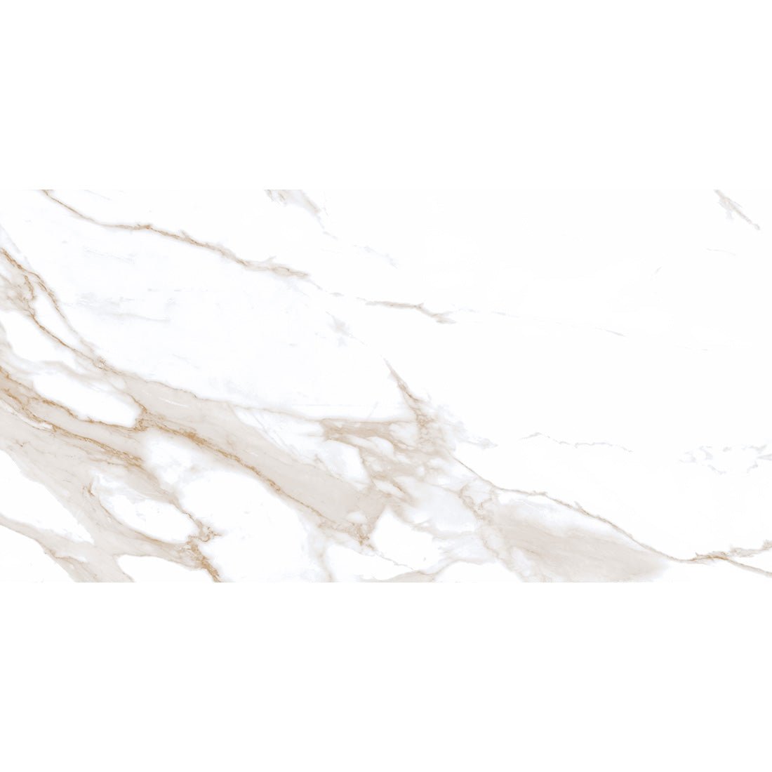 Statuario Mercury Gold Marble Effect Polished 60x120cm Porcelain Wall & Floor Tile - TILES Paradise