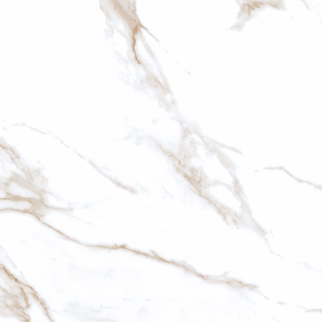 Statuario Mercury Gold Marble Effect Polished 60x60cm Porcelain Wall & Floor Tile - TILES Paradise