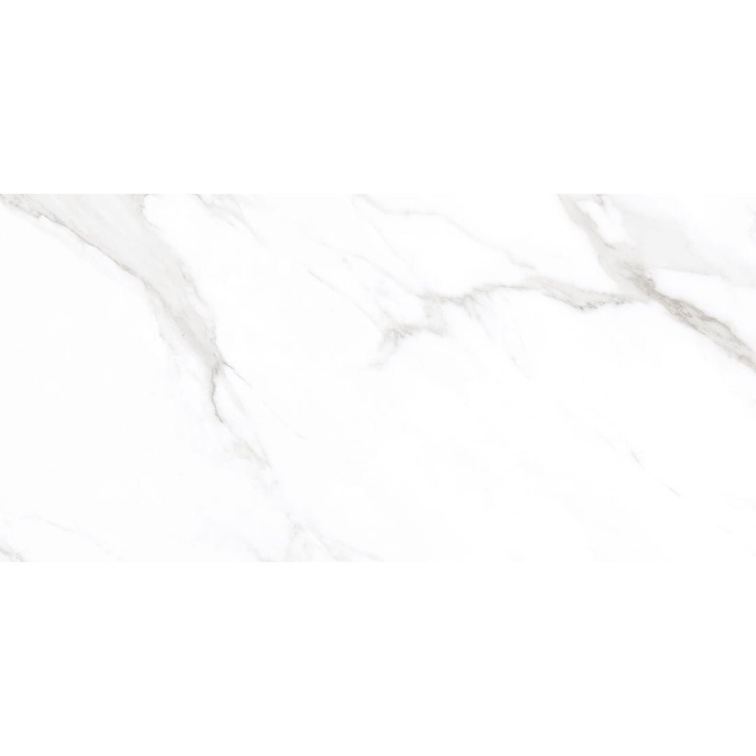 Statuario Mercury Grey Marble Effect Polished 30x60cm Porcelain Wall & Floor Tile - TILES Paradise