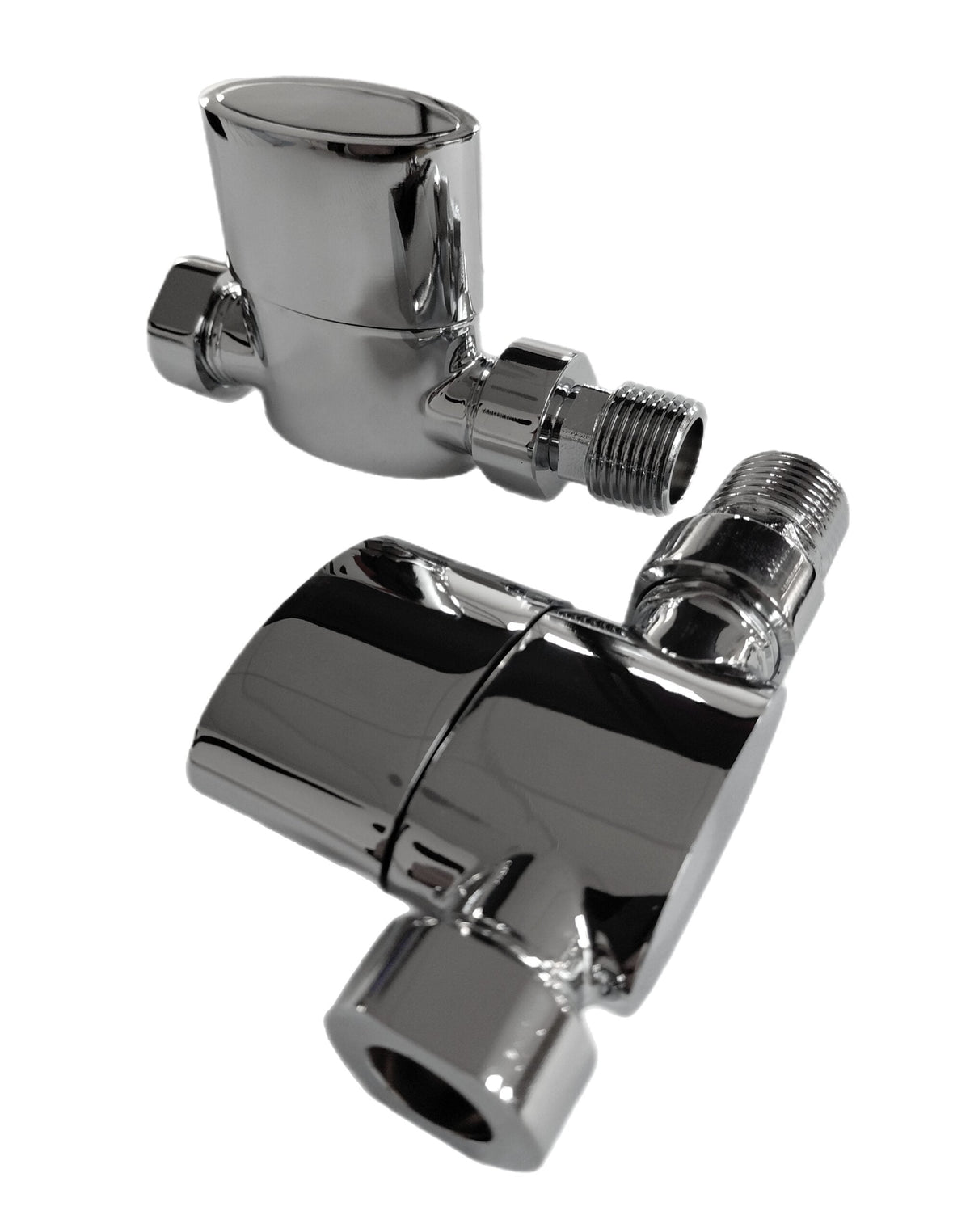 Straight Radiator Valves 15mm (Pair) – Chrome