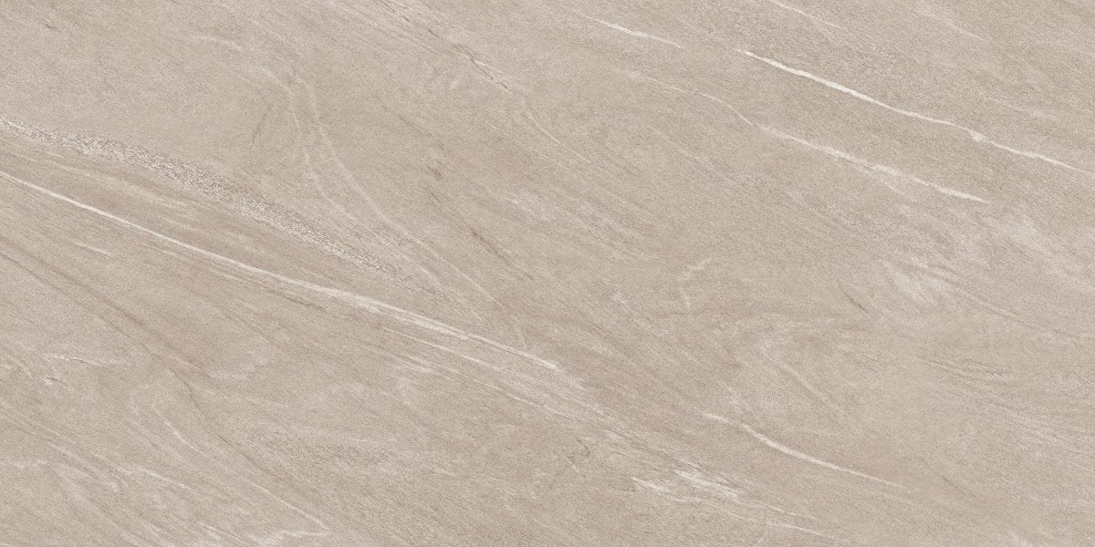 Strata Beige Stone Effect Matt Full Body Porcelain 60x120cm Wall & Floor Tile - TILES Paradise