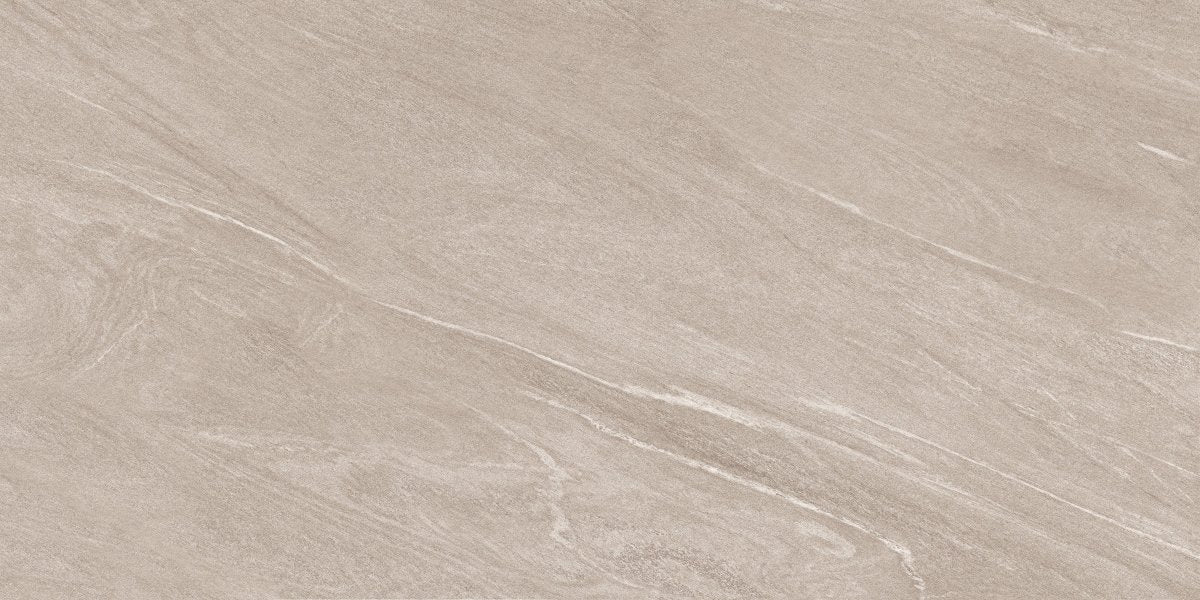 Strata Beige Stone Effect Matt Full Body Porcelain 60x120cm Wall & Floor Tile - TILES Paradise