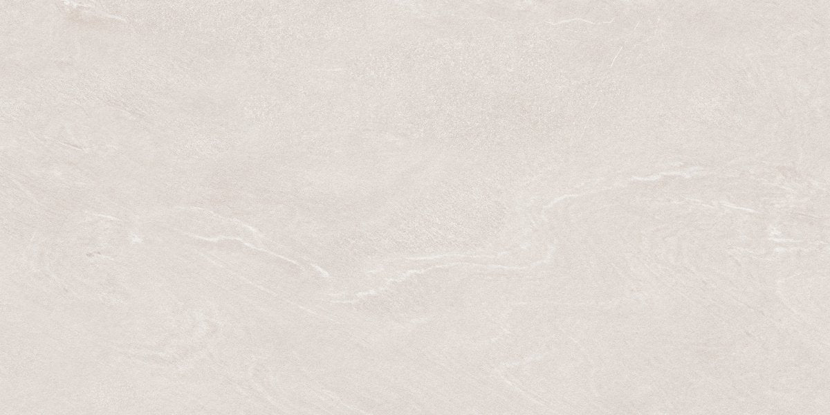 Strata White Stone Effect Matt Full Body Porcelain 60x120cm Wall & Floor Tile - TILES Paradise