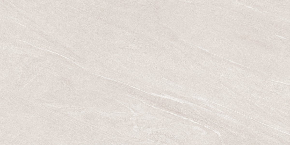Strata White Stone Effect Matt Full Body Porcelain 60x120cm Wall & Floor Tile - TILES Paradise