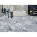 Sylvan Blue Marble Essence 60x60cm Polished Porcelain Wall & Floor Tile