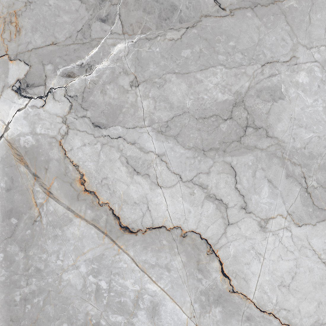 Sylvan Dark Grey Marble Essence 60x60cm Polished Porcelain Wall & Floor Tile - TILES Paradise