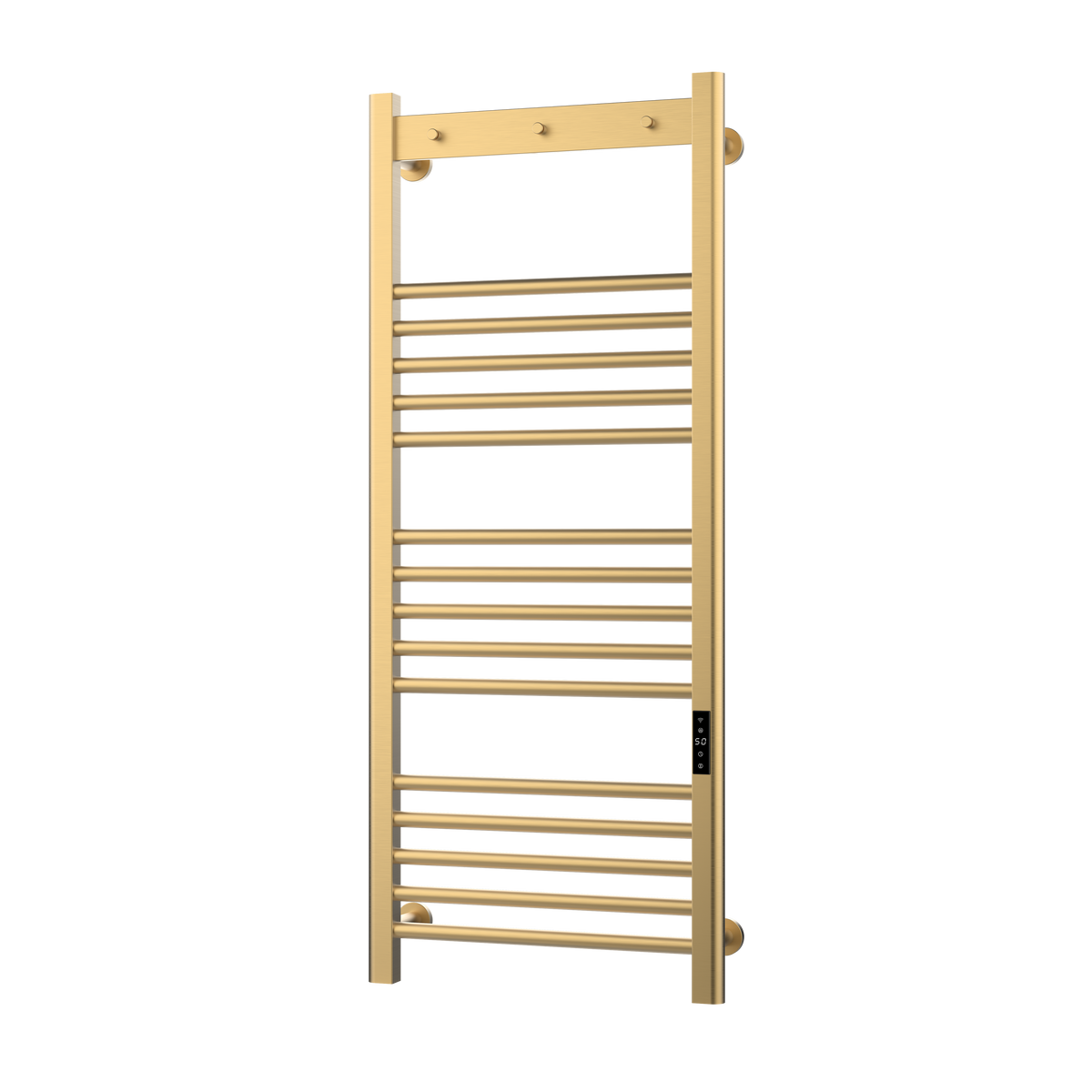 Tepora Brushed Brass Smart Electric Heated Towel Rail – 1200x500mm