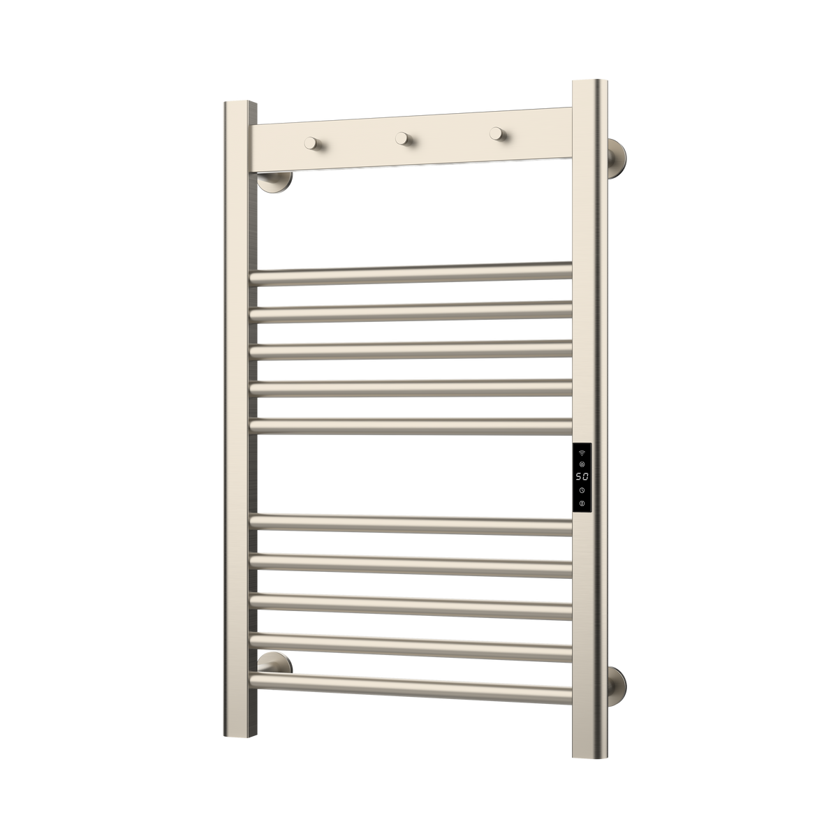 Tepora Brushed Nickel Smart Electric Heated Towel Rail – 800x500mm