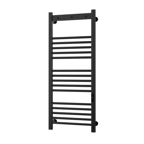 Tepora Matt Black Smart Electric Heated Towel Rail – 1200x500mm