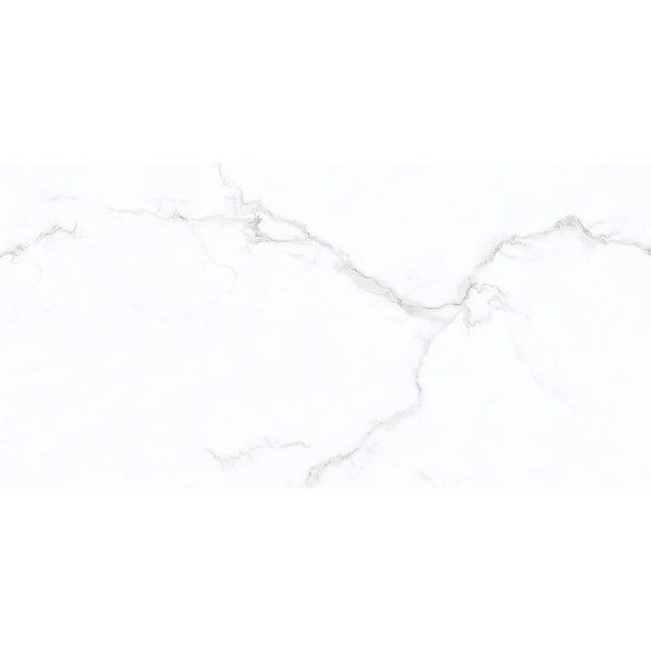 Trevi New White Marble Effect Gloss Ceramic Wall Tile 30x60cm