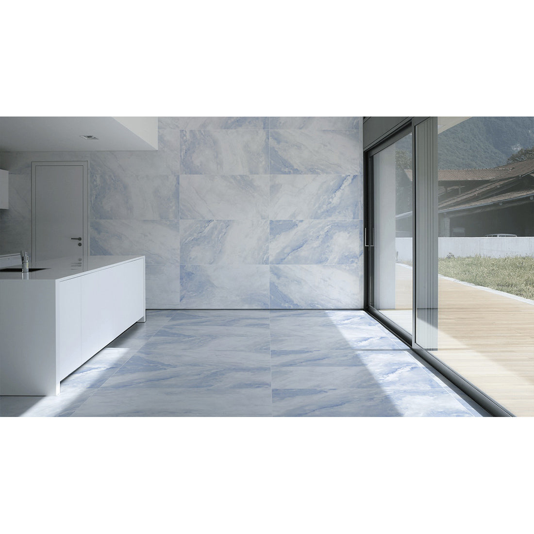 Dazzle Blue Sugar Effect Porcelain 60x120cm Wall & Floor Tile