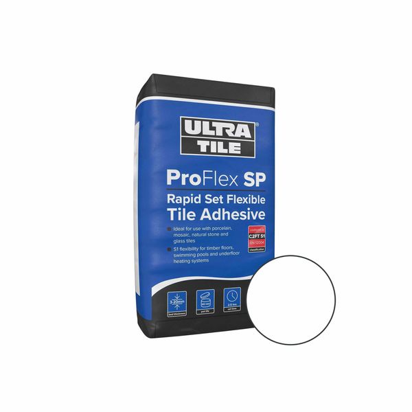 Ultra Tile Fix ProFlex SP Rapid Set White Adhesive 20kg