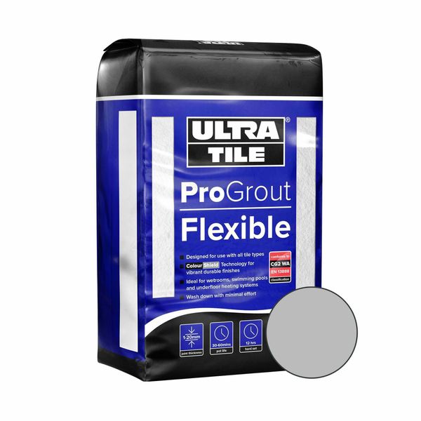 Ultra Tile Fix ProGrout Flexible 3KG - Silver Grey