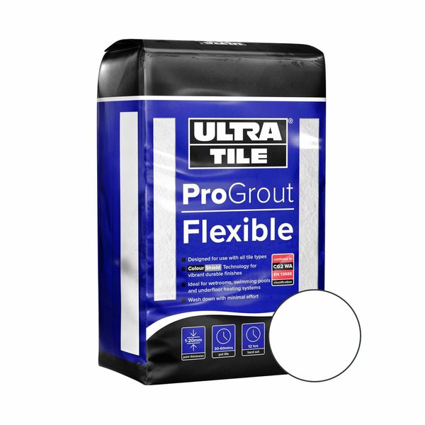Ultra Tile Fix ProGrout Flexible 3KG - White