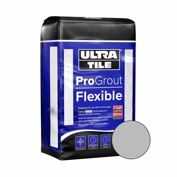 Ultra Tile Fix ProGrout Flexible 3KG - Silver Grey - TILES Paradise