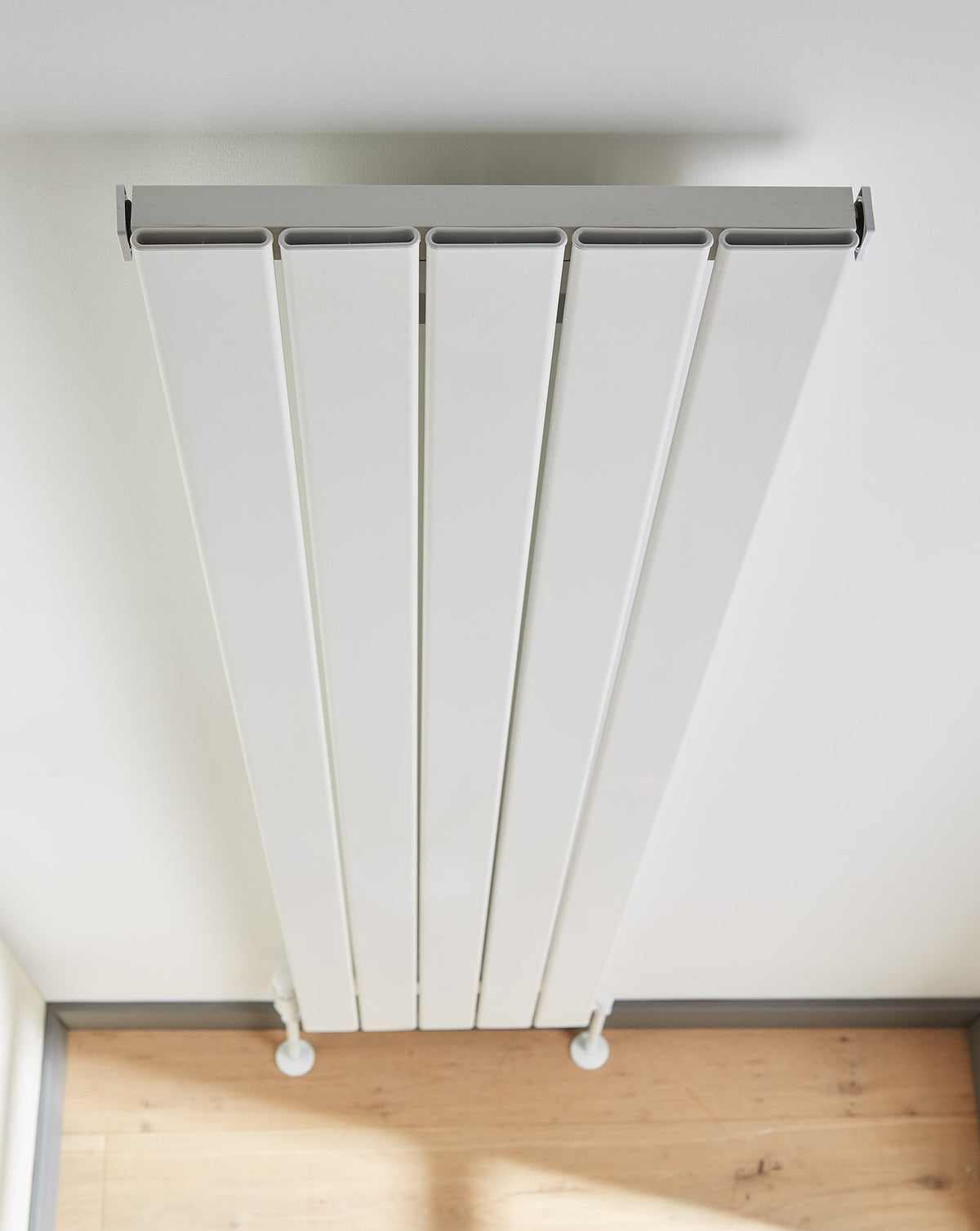 Valtora White Vertical Aluminium Radiator – Double Panel