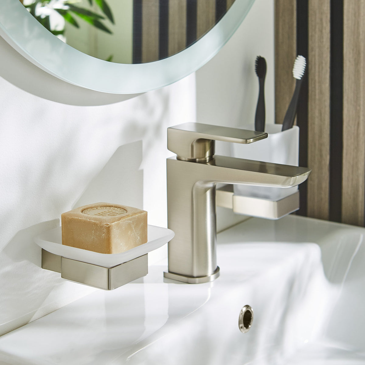 Velluto Brushed Nickel Soap Dish