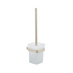 Velluto Brushed Nickel Toilet Brush & Holder