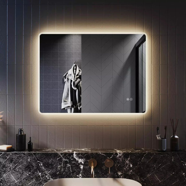 Velora HarmonyTone 800x600mm LED Mirror – Tri-Colour Light, Bluetooth Speakers, Shaver Socket, Touch Sensor, Vertical or Horizontal
