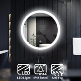 Velora Round 600/700/800mm LED Mirror – Cold White Light, Touch Sensor, Demister, Mains Powered (Minimalist Series)
