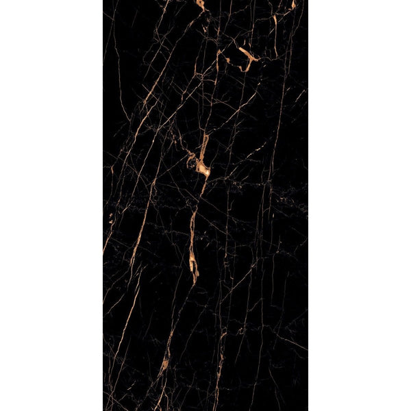 Rich Black & Gold High Gloss Porcelain Tiles – 60x120 cm for Kitchens & Bathrooms