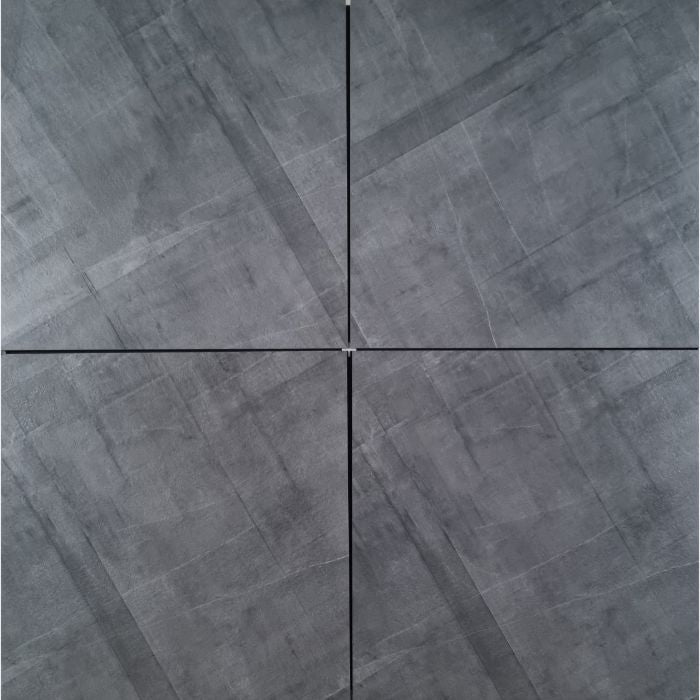 Tanvi Grey Matt Textured Porcelain 60X60cm Kitchen and Bathroom Wall Floor Tiles