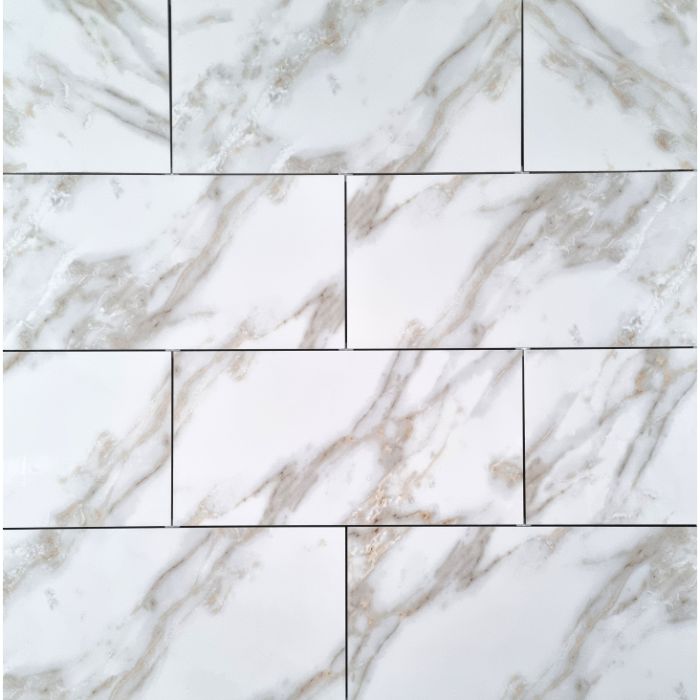 Laca White Polished Porcelain 30X60cm Kitchen Bathroom Wall Floor Tiles