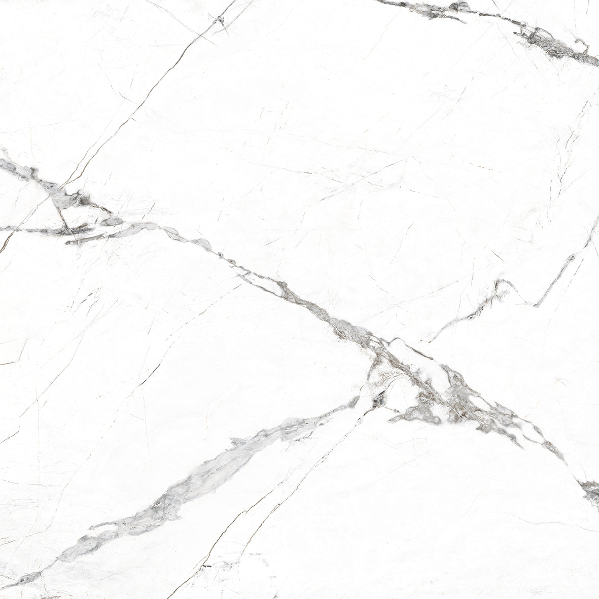 Alexandrite Carrara White Marble Effect Polished Porcelain 60x60cm Kitchen Bathroom Wall and Floor Tile