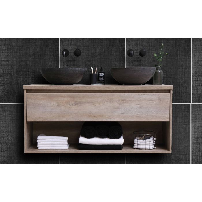 Milan Black Lappato semi-polished 60X60cm Porcelain Kitchen Bathroom Wall Floor Tiles