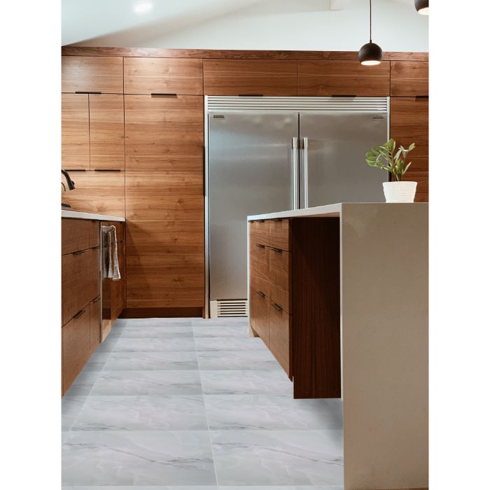 Maxi Grey Gloss Porcelain 60X60cm Indoor Hallway Entry Way Wall Floor Tile
