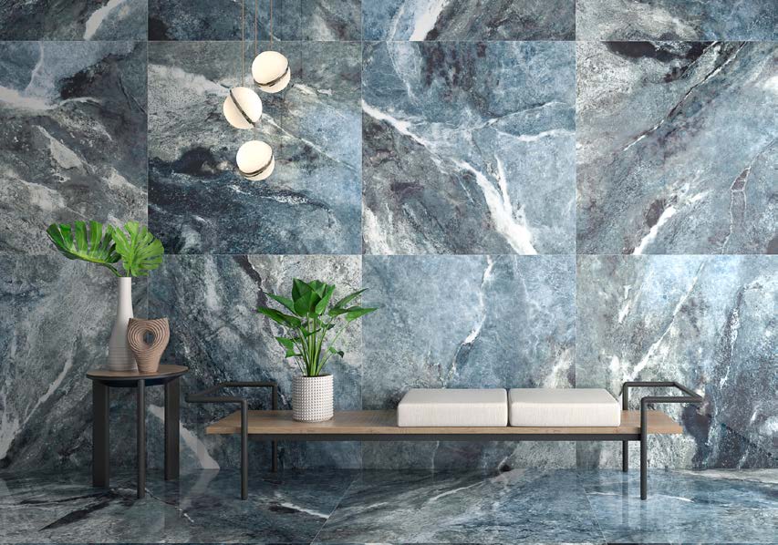 Brazillia Blue Polished Porcelain 60x120cm Wall and Floor Tile