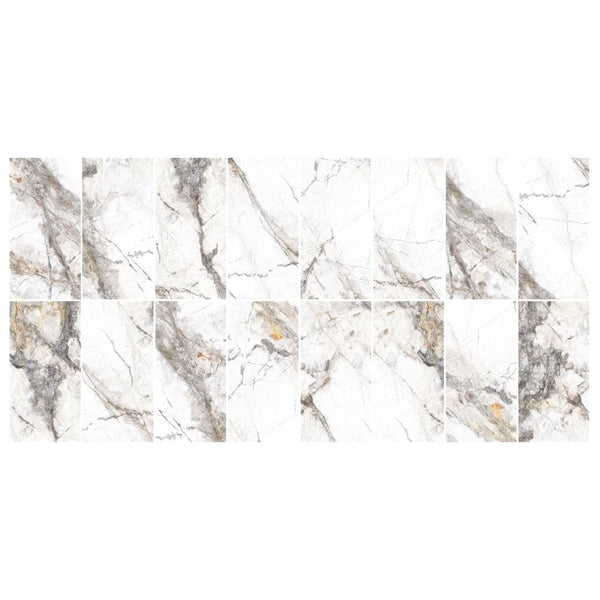 Invisible Marble Gloss Porcelain 30cm x 60cm Wall & Floor Tile