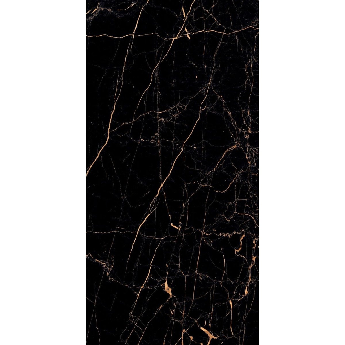 Luxurious Rich Black & Gold High Gloss Porcelain Tiles – 60x120cm for Kitchens & Bathrooms - TILES Paradise