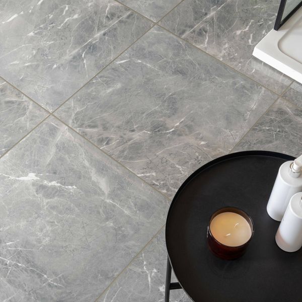Cassia Breccia Grey 60x60cm Polished Porcelain Wall and Floor Tile