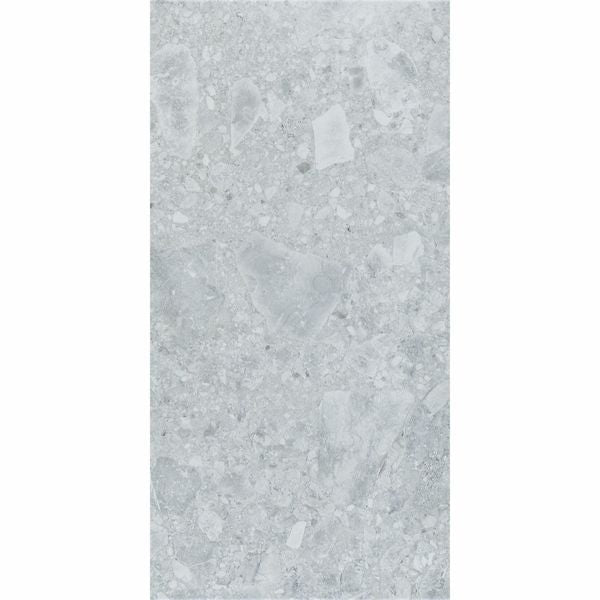 Manhattan Pearl Grey Terrazzo Matt Anti-Slip 60x120cm Porcelain Wall & Floor Tiles