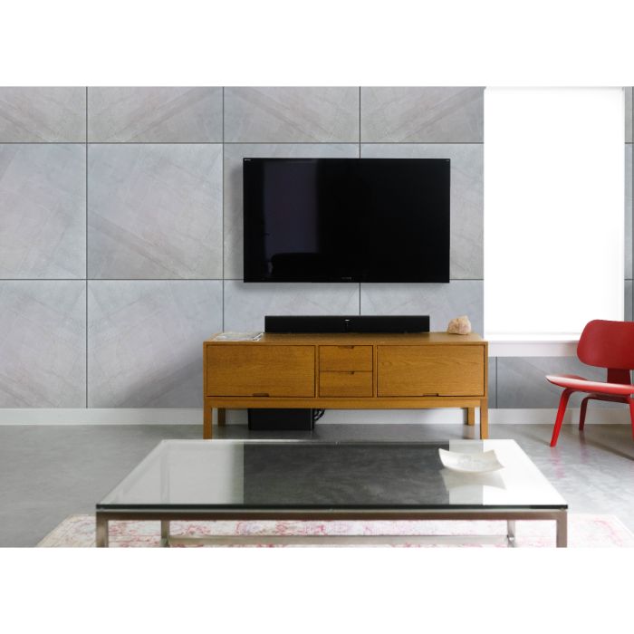 Tanvi White Matt Textured Porcelain 60X60cm Kitchen Bathroom Fireplace Wall Floor Tiles - TILES Paradise